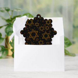 SlipperyJoe's Hanukkah-themed Star David artistic  Ornament Card