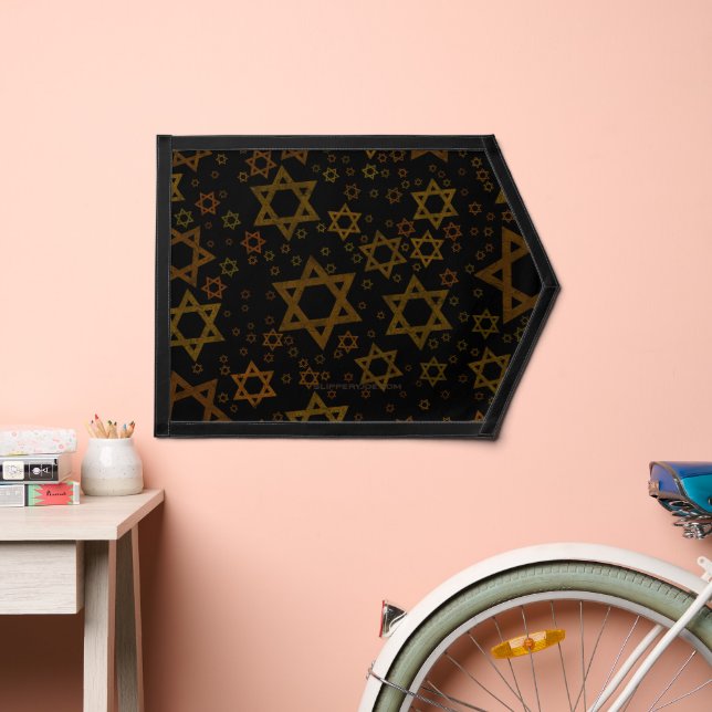 SlipperyJoe's Hanukkah-themed Star David artistic  Pennant (Insitu 2)