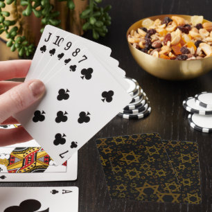 SlipperyJoe's Hanukkah-themed Star David artistic  Poker Cards