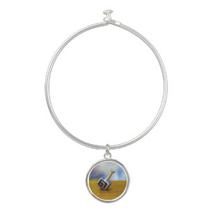 SlipperyJoe's Hanukkah traditional toy gifts close Bangle Bracelet