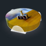 SlipperyJoe's Hanukkah traditional toy gifts close Coaster Set<br><div class="desc">SlipperyJoe's Hanukkah traditional toy gifts close-up metallic dreidel resting visible etched Hebrew letter Shin ש Nes Gadol Haya Sham great miracle happened there artistic festive blurred Bokeh background tradition storytelling small rituals themes warm organic grain wooden surface backdrop glows soft colorful lights four-sided silver metal spinning top reds greens yellows...</div>