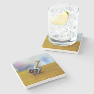 SlipperyJoe's Hanukkah traditional toy gifts close Stone Coaster