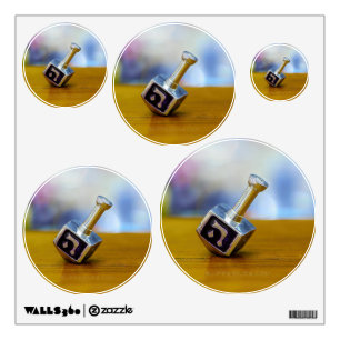 SlipperyJoe's Hanukkah traditional toy gifts close Wall Decal