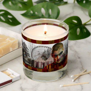 SlipperyJoe's Happy Halloween creepy man doll face Scented Candle