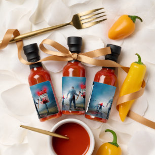 SlipperyJoe's happy Halloween glowing eyes zombies Hot Sauces