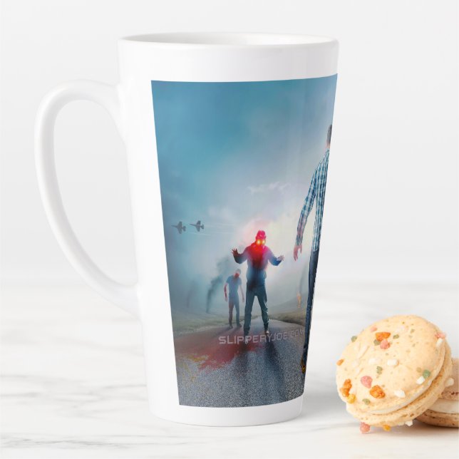 SlipperyJoe's happy Halloween glowing eyes zombies Latte Mug (In Situ)
