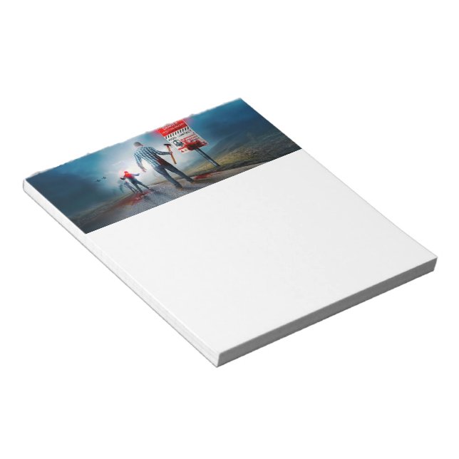 SlipperyJoe's happy Halloween glowing eyes zombies Notepad (Angled)