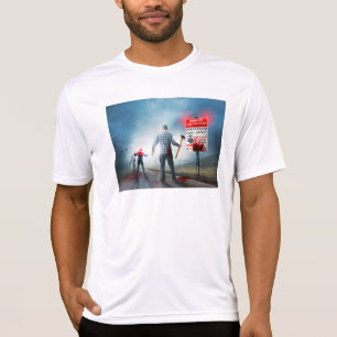 SlipperyJoe's happy Halloween glowing eyes zombies T-Shirt