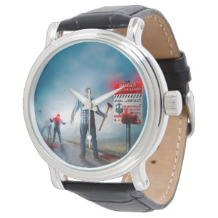 SlipperyJoe's happy Halloween glowing eyes zombies Watch