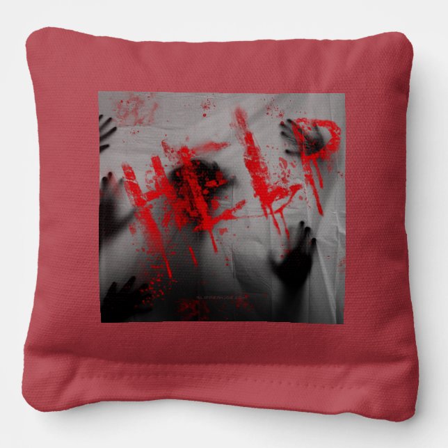 SlipperyJoe's Happy Halloween LGBTQIA sheet shadow Cornhole Bags (Front)