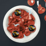 SlipperyJoe's Happy Hanukkah Star of David coin me Hershey®'s Kisses®<br><div class="desc">SlipperyJoe's Happy Hanukkah Star of David coin menorah colorful candles Celebration Jewish sufganiyah treat Hebrew Chanukah dreidels traditional spinning tops gifts decorations Judaism religion artistic jelly-filled doughnut powdered sugar</div>