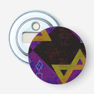 SlipperyJoe's Happy Hanukkah Star of David menorah Bottle Opener