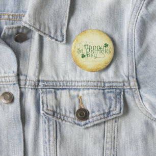 SlipperyJoe's Happy St. Patrick's Day holiday Iris Button