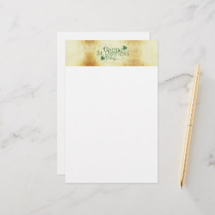 SlipperyJoe's Happy St. Patrick's Day holiday Iris Stationery