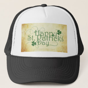 SlipperyJoe's Happy St. Patrick's Day holiday Iris Trucker Hat