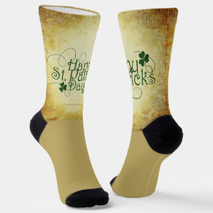 SlipperyJoe's Happy St. Patrick's Day three-leaf c Socks