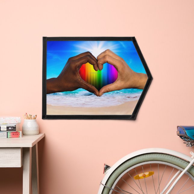 SlipperyJoe's Hearted hands interracial male hands Pennant (Insitu 2)