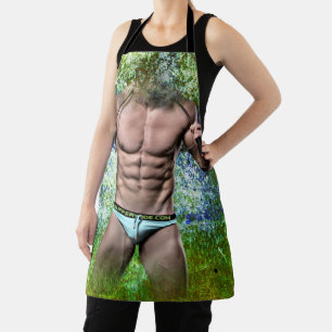 SlipperyJoe's highly muscular adult man shirtless Apron