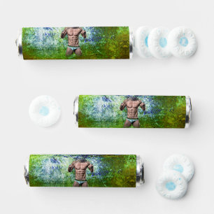 SlipperyJoe's highly muscular adult man shirtless Breath Savers® Mints