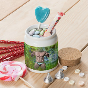 SlipperyJoe's highly muscular adult man shirtless Candy Jar
