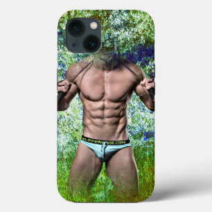 SlipperyJoe's highly muscular adult man shirtless iPhone 13 Case