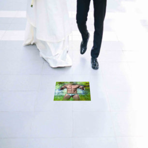 SlipperyJoe's highly muscular adult man shirtless  Floor Decals