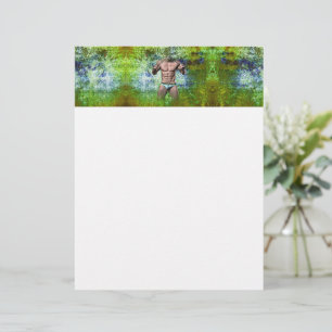SlipperyJoe's highly muscular adult man shirtless Letterhead
