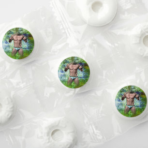 SlipperyJoe's highly muscular adult man shirtless Life Saver® Mints