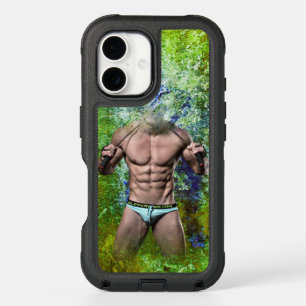 SlipperyJoe's highly muscular adult man shirtless  iPhone 16 Case