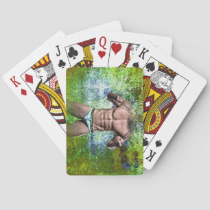 SlipperyJoe's highly muscular adult man shirtless  Poker Cards
