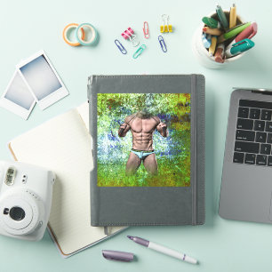 SlipperyJoe's highly muscular adult man shirtless  Sticker