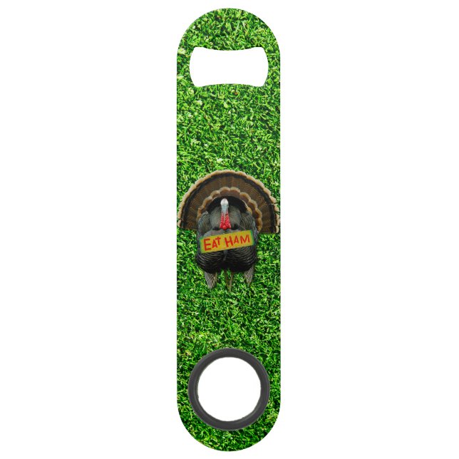 SlipperyJoe's humorous clever Thanksgiving theme t Bar Key (Front)
