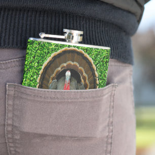 SlipperyJoe's humorous clever Thanksgiving theme t Flask