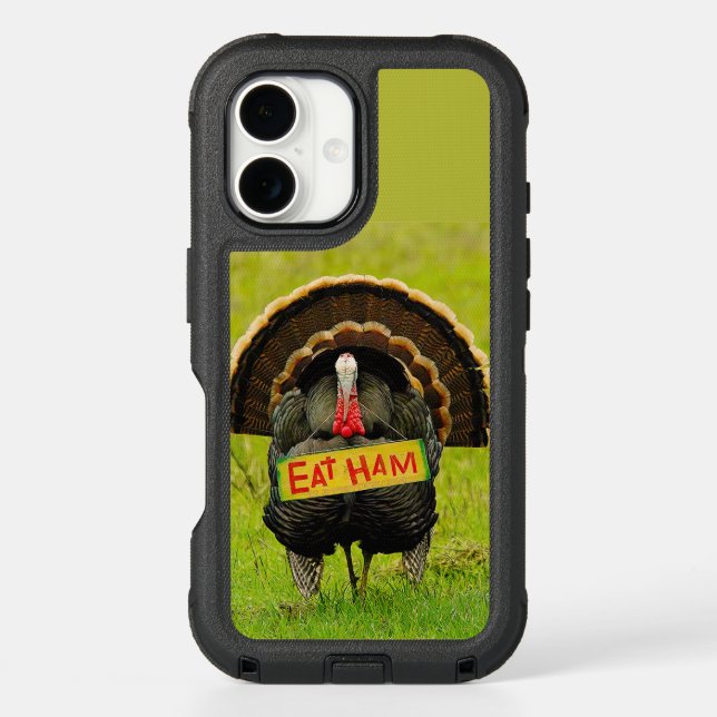 SlipperyJoe's humorous clever Thanksgiving theme t Otterbox iPhone Case (Back)