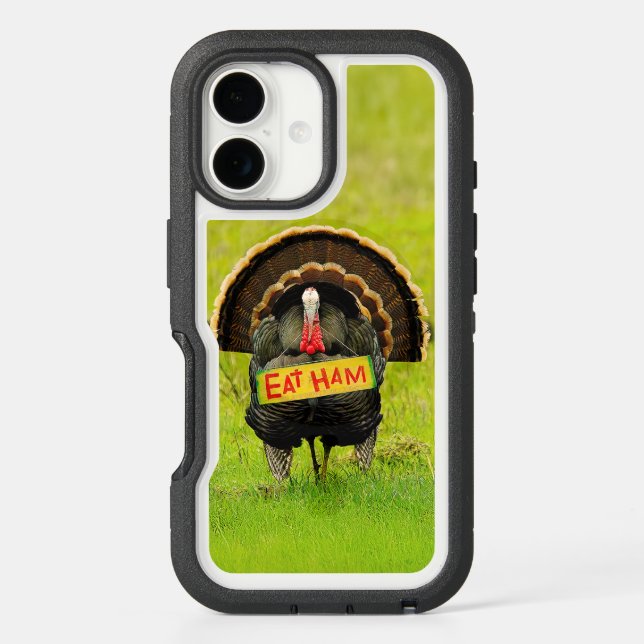 SlipperyJoe's humorous clever Thanksgiving theme t Otterbox iPhone Case (Back)