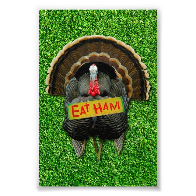 SlipperyJoe's humorous clever Thanksgiving theme t Photo Print (Front)