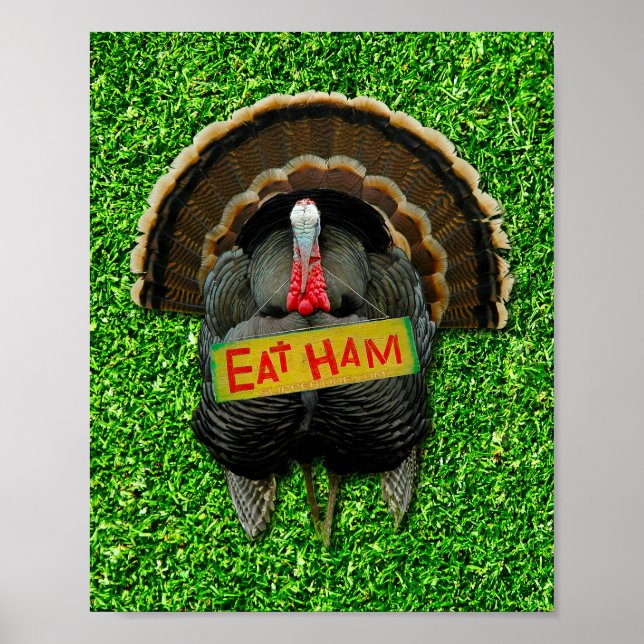SlipperyJoe's humorous clever Thanksgiving theme t Poster (Front)