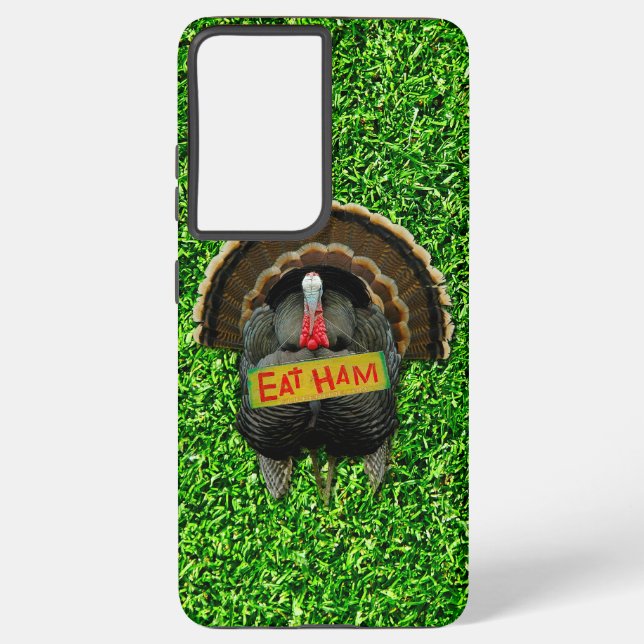 SlipperyJoe's humorous clever Thanksgiving theme t Samsung Galaxy Case (Back)