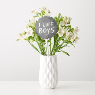SlipperyJoe's I Like Boys dirty chalkboard dark te Balloon