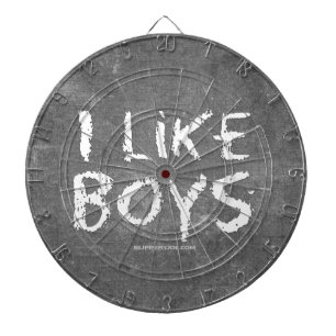 SlipperyJoe's I Like Boys dirty chalkboard dark te Dart Board