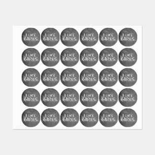 SlipperyJoe's I Like Girls dirty chalkboard dark t Labels