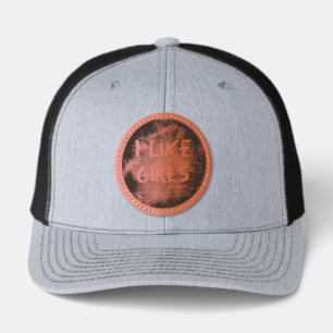 SlipperyJoe's I Like Girls dirty chalkboard dark t Leather Patch Hat