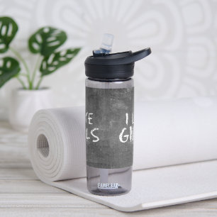 SlipperyJoe's I Like Girls dirty chalkboard dark t Water Bottle
