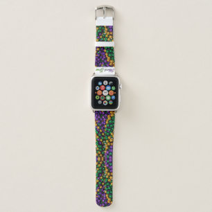 SlipperyJoe's iconic Mardi Gras–themed image elega Apple Watch Band