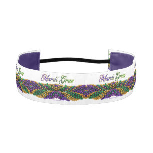 SlipperyJoe's iconic Mardi Gras–themed image elega Athletic Headband