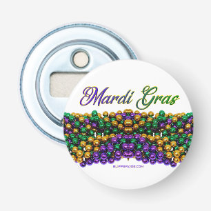 SlipperyJoe's iconic Mardi Gras–themed image elega Bottle Opener