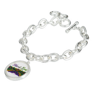 SlipperyJoe's iconic Mardi Gras–themed image elega Bracelet