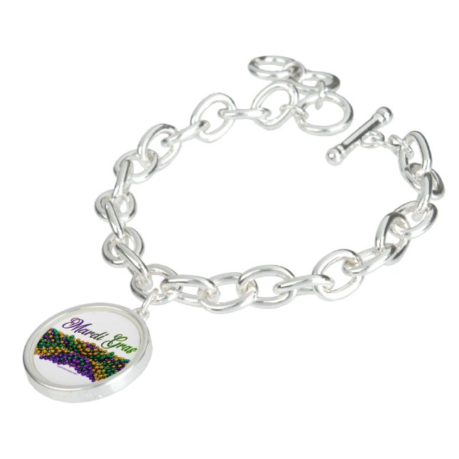 SlipperyJoe's iconic Mardi Gras–themed image elega Bracelet (Side)