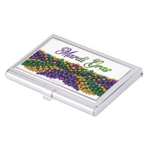 SlipperyJoe's iconic Mardi Gras–themed image elega Business Card Case