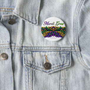 SlipperyJoe's iconic Mardi Gras–themed image elega Button